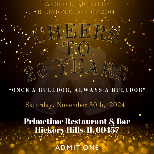 CHEERS TO 20 YEARS ADMISSION TICKET FOR ONE